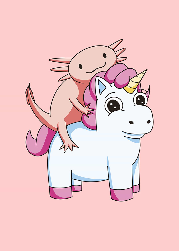 Cute Axolotl Unicorn Gift