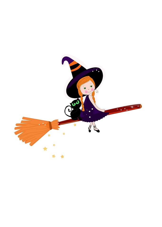 Cute fairy with cat