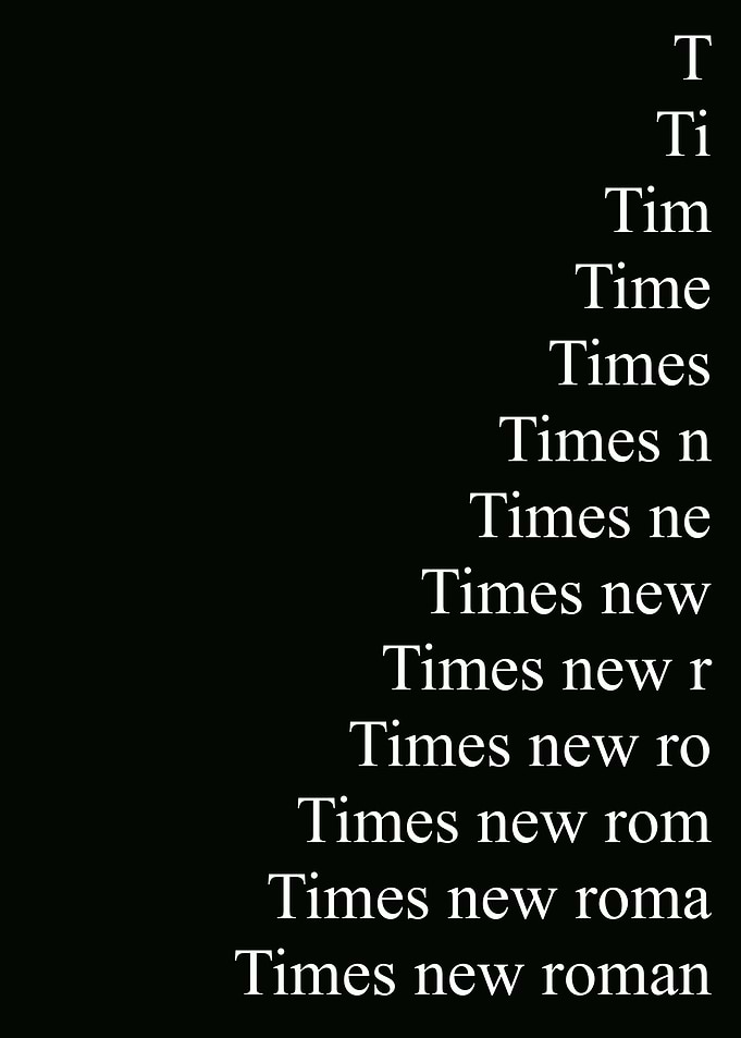 Font Times new roman
