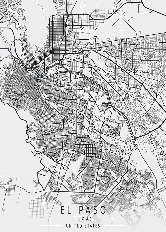 El Paso Texas City Map
