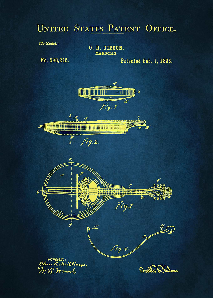 35 Mandolin Patent Print