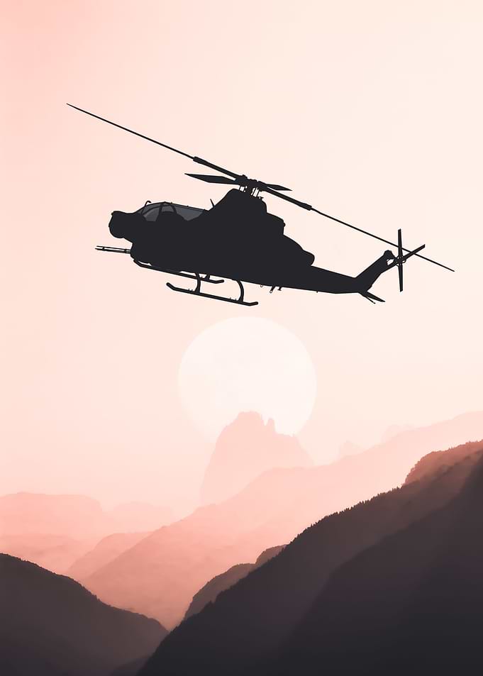 American attack helicopter