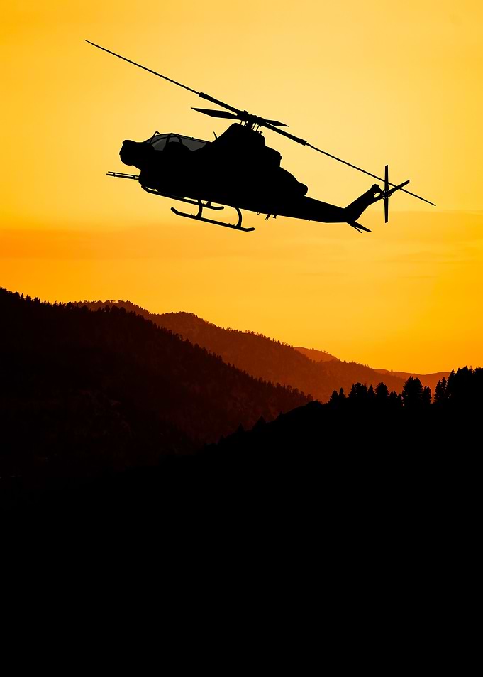 American attack helicopter
