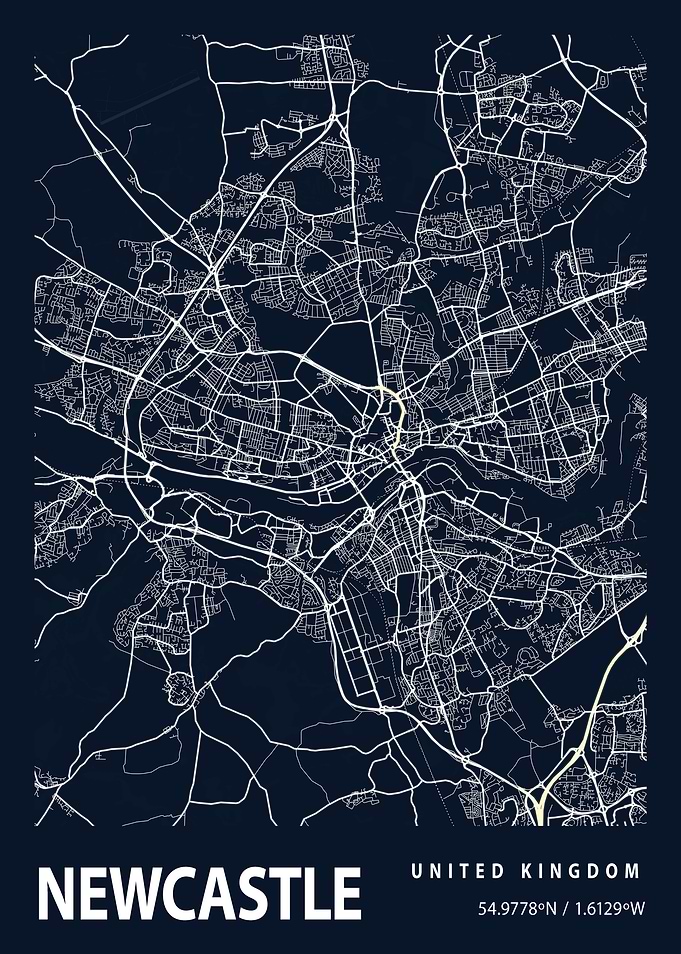 Newcastle City Map England