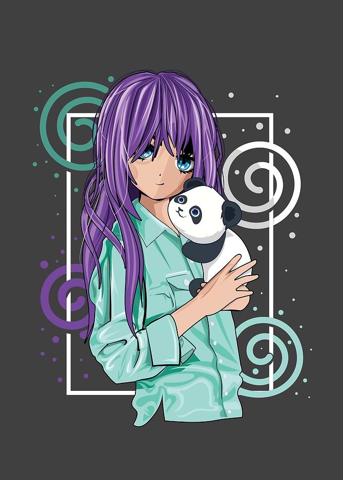 Kawaii Anime Girl Panda