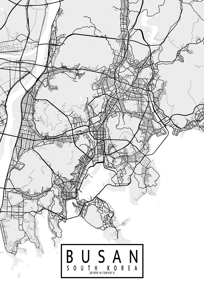 Busan City Map Light