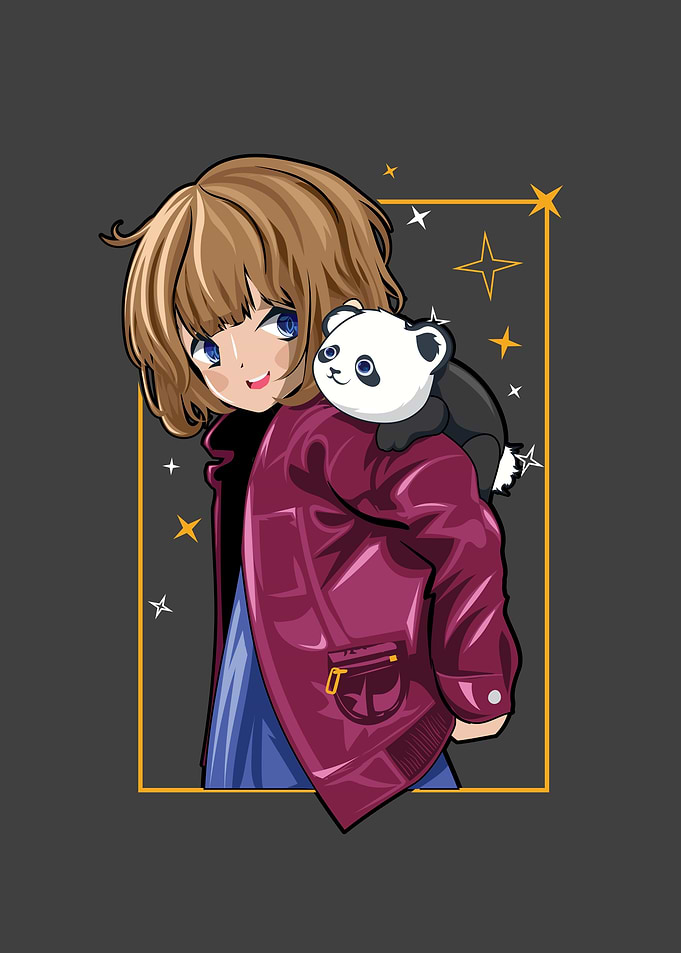 Kawaii Anime Girl Panda