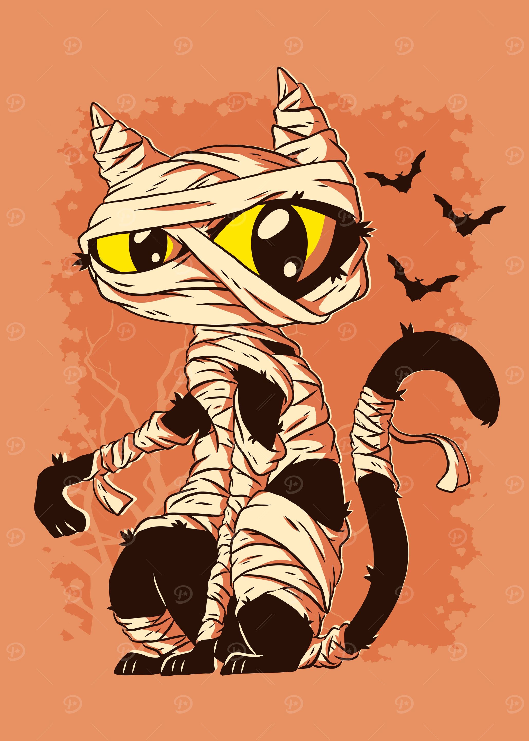 Black Cat mummy vintage