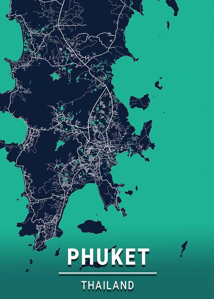 Phuket City Map Thailand