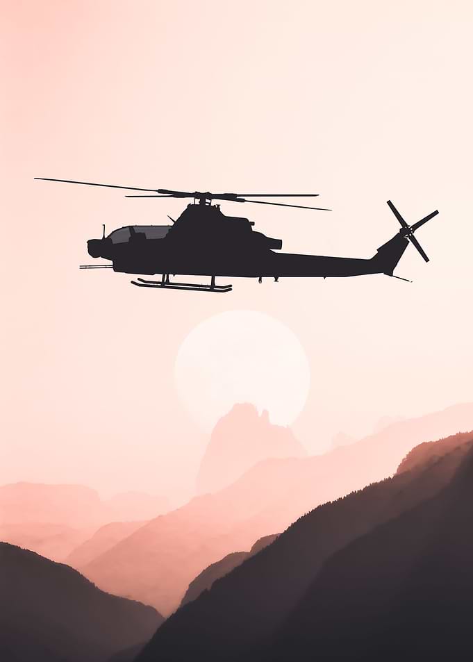 American attack helicopter