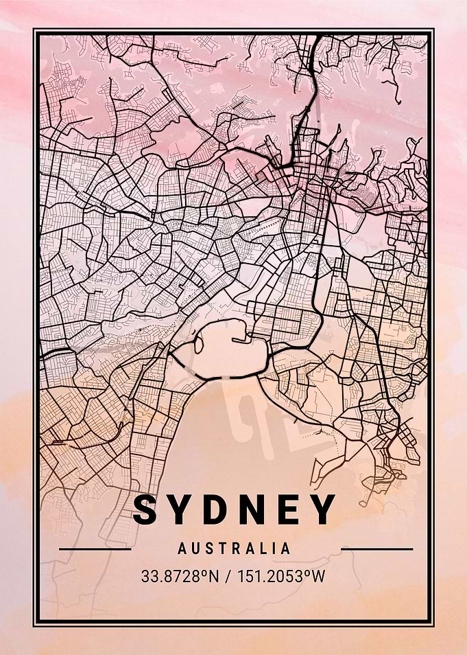 Sydney City Map Australia