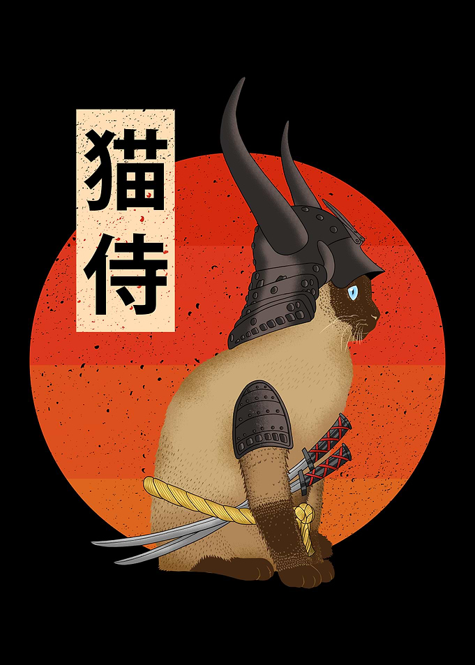 Samurai Japanese Neko