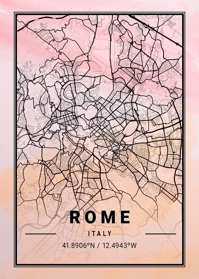 Rome City Map Italy