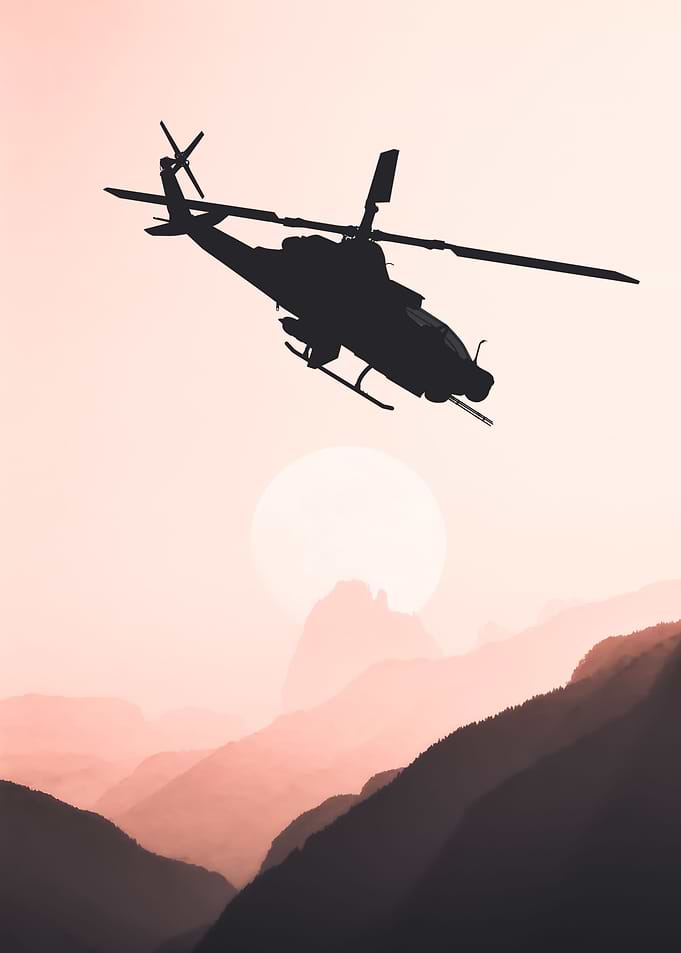 American attack helicopter