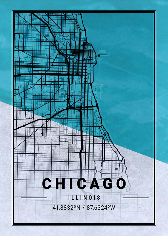 Chicago City Map USA