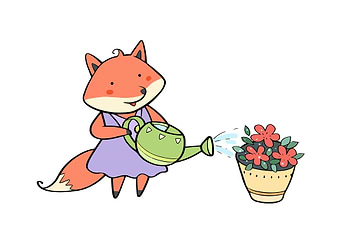 Fiona Fox Watering Plants