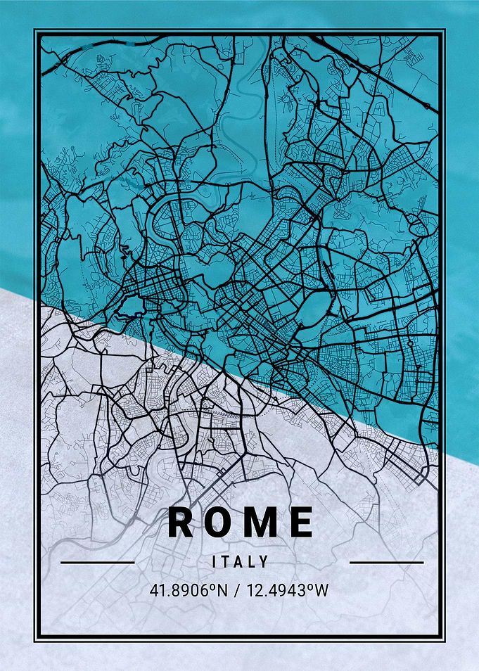 Rome City Map Italy