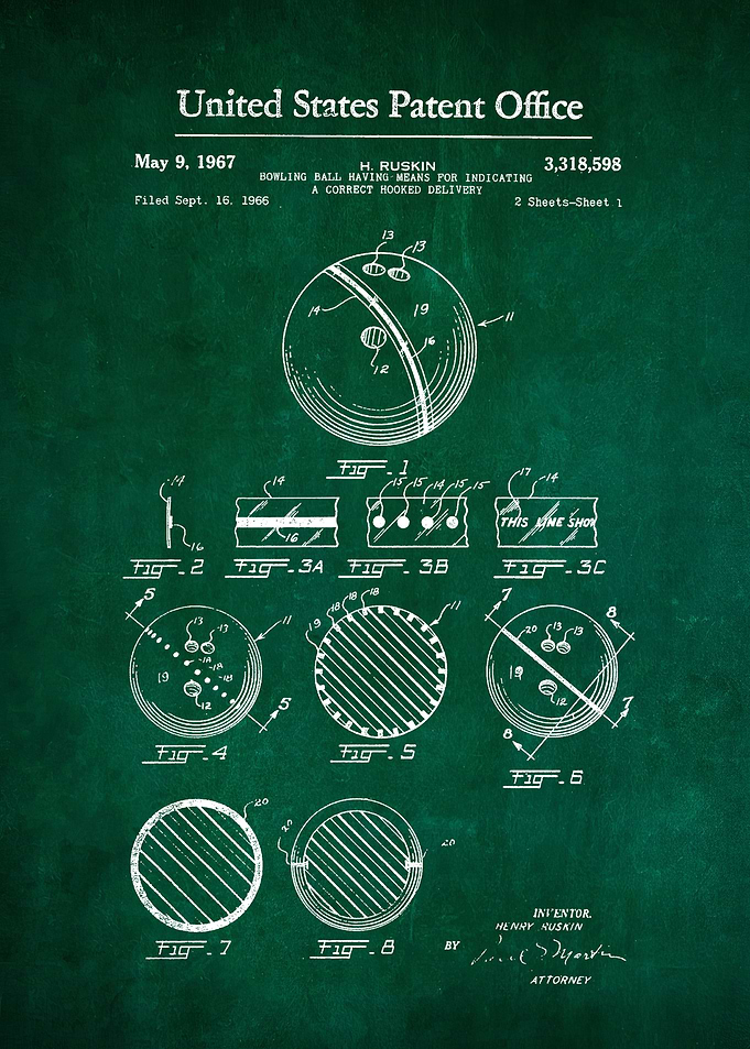 62 Bowling Ball Patent