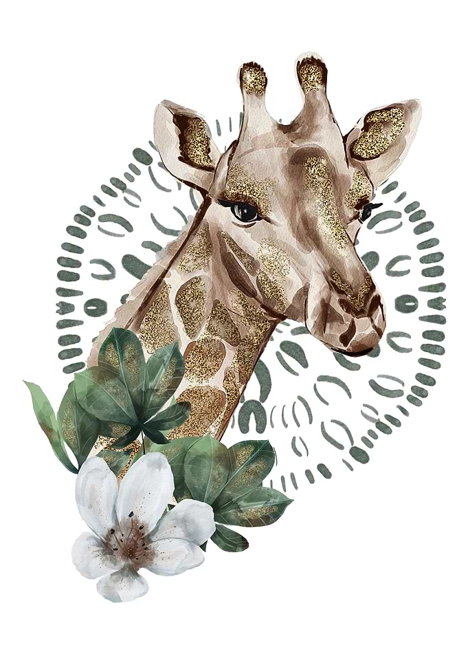 Watercolor Giraffe