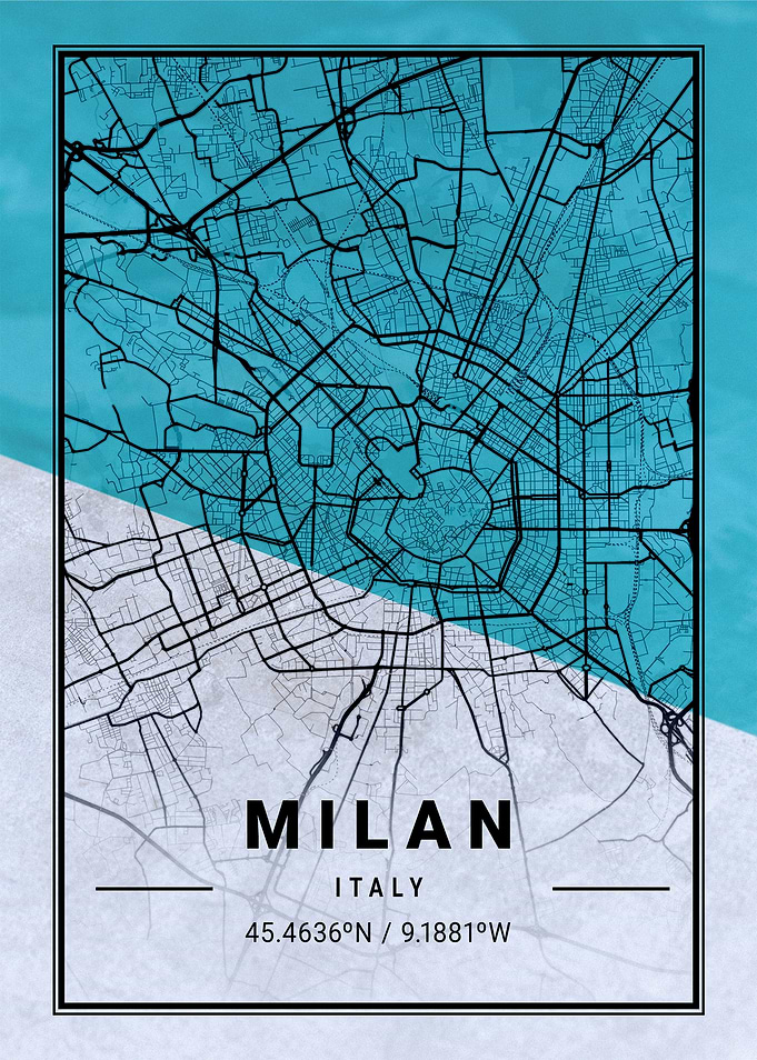 Milan City Map Italy