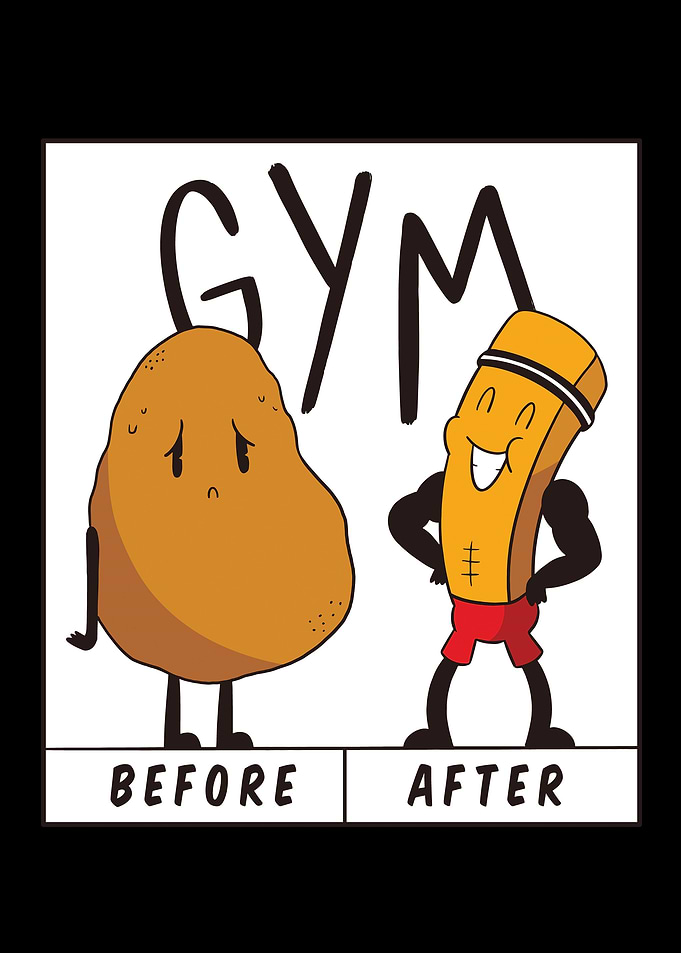 Motivational funny potatos