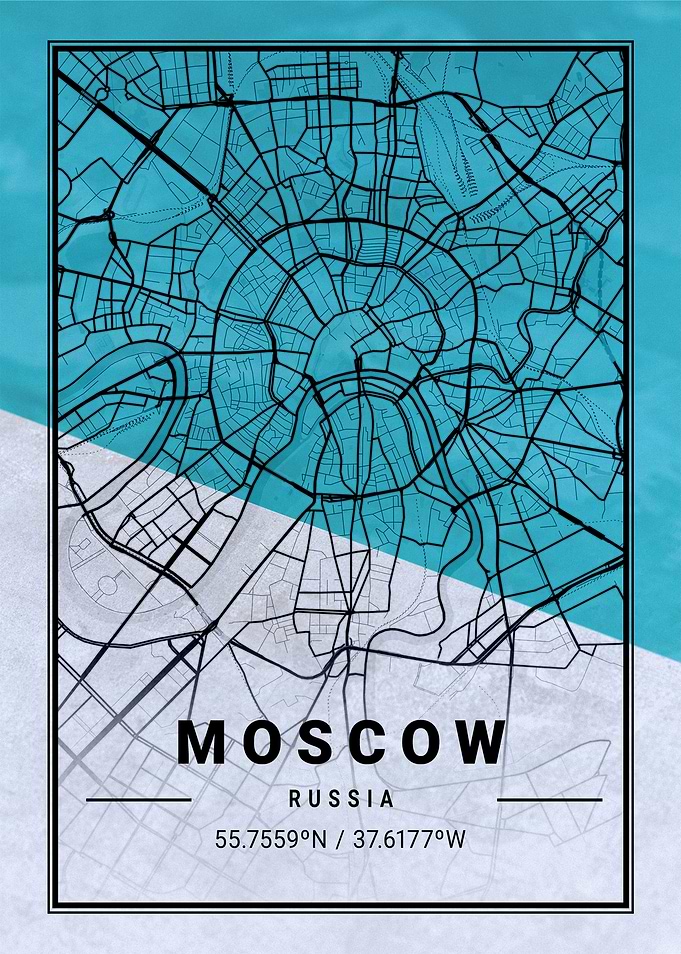 Moscow City Map Russia