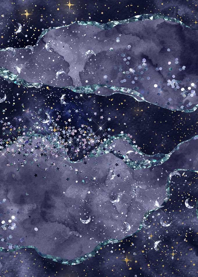 Navy Blue Glitter Agate 05