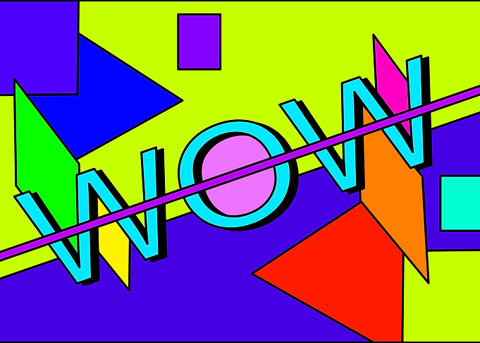 WOW pop art wording