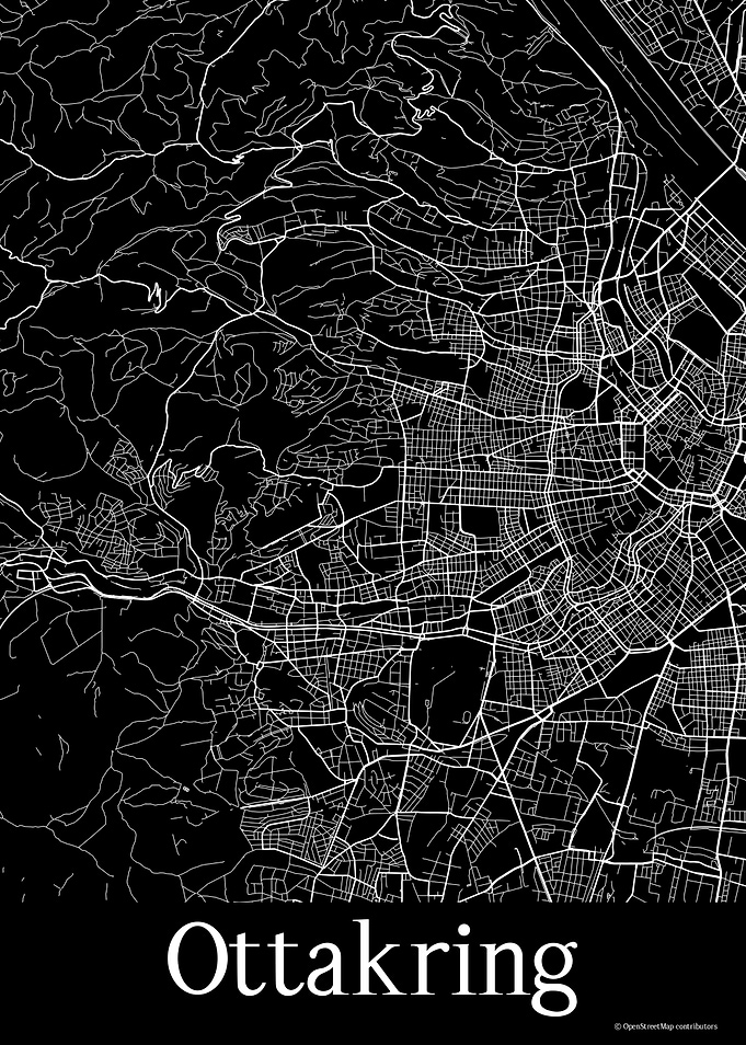 Ottakring Black Map