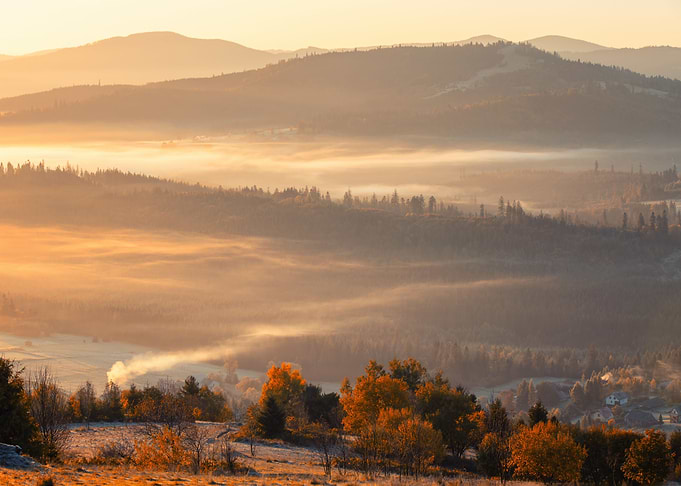 Autumn mountain landscape