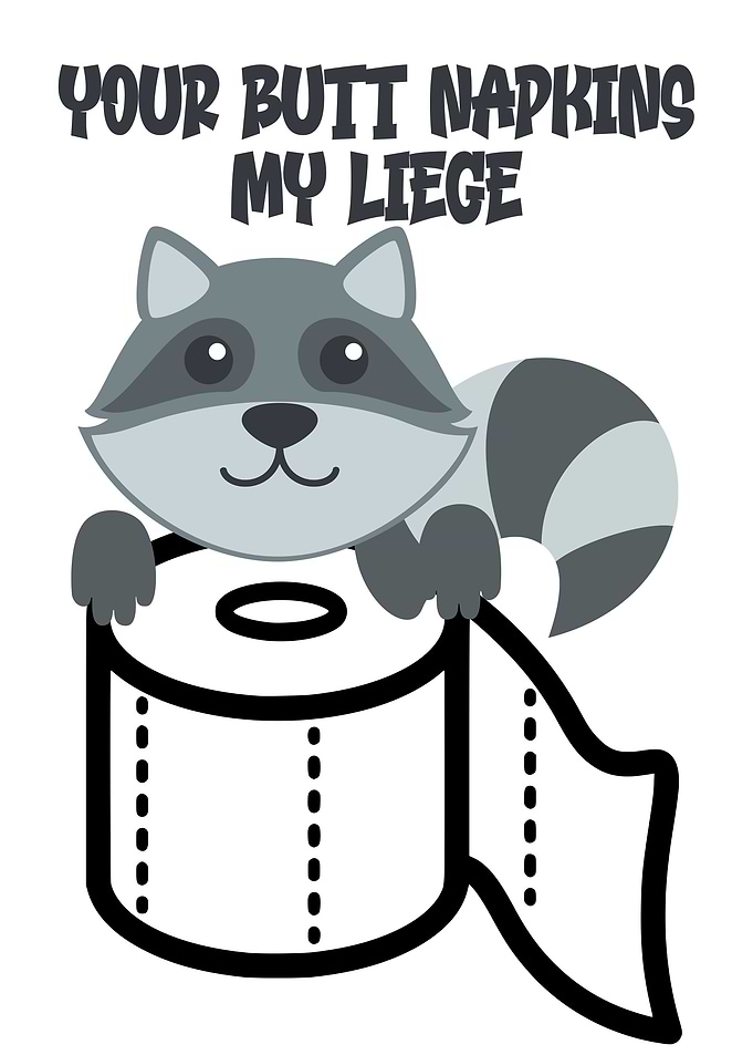 BUTT NAPKINS RACCOON LIEGE