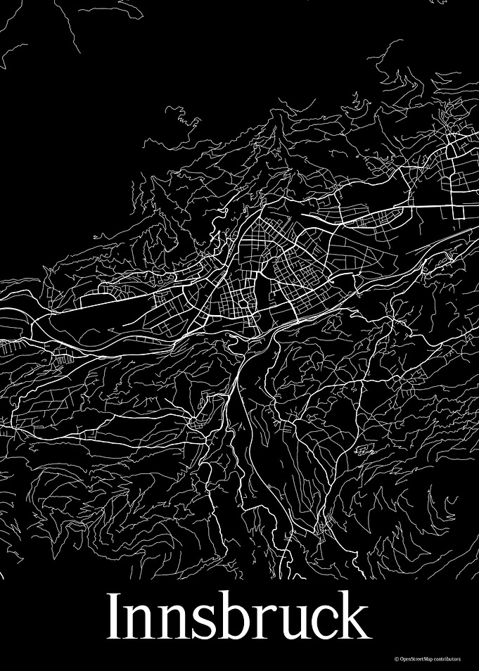 Innsbruck Black Map