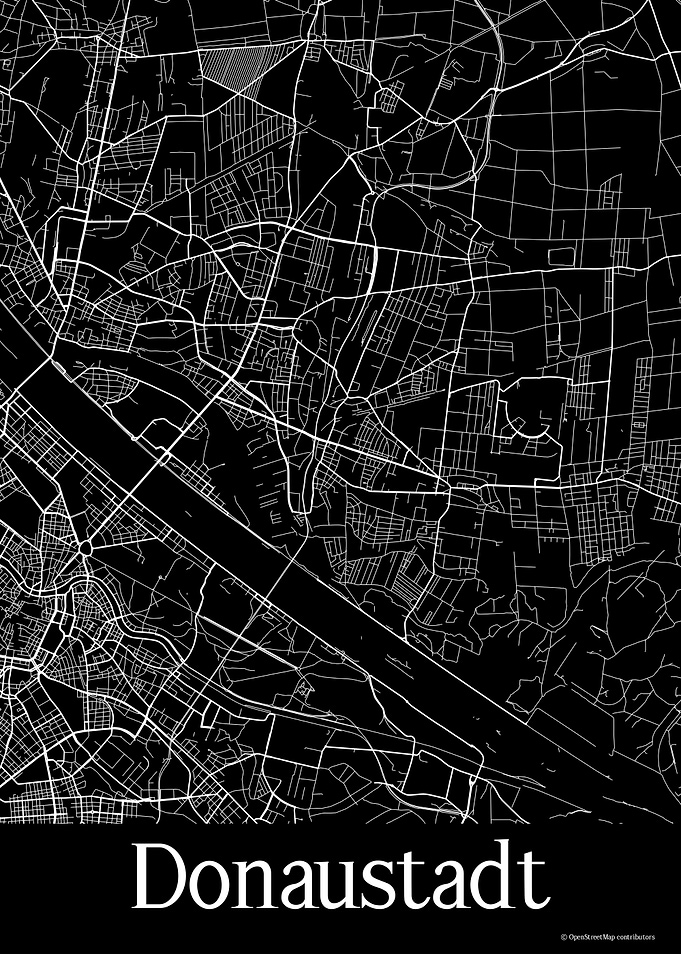 Donaustadt Black Map
