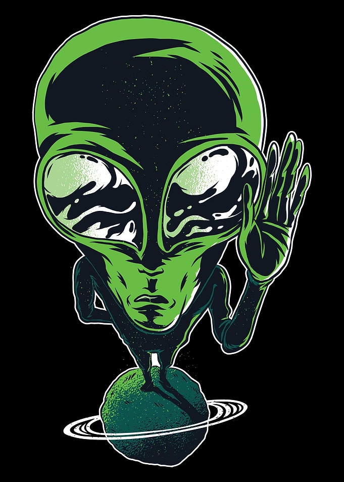alien on planet
