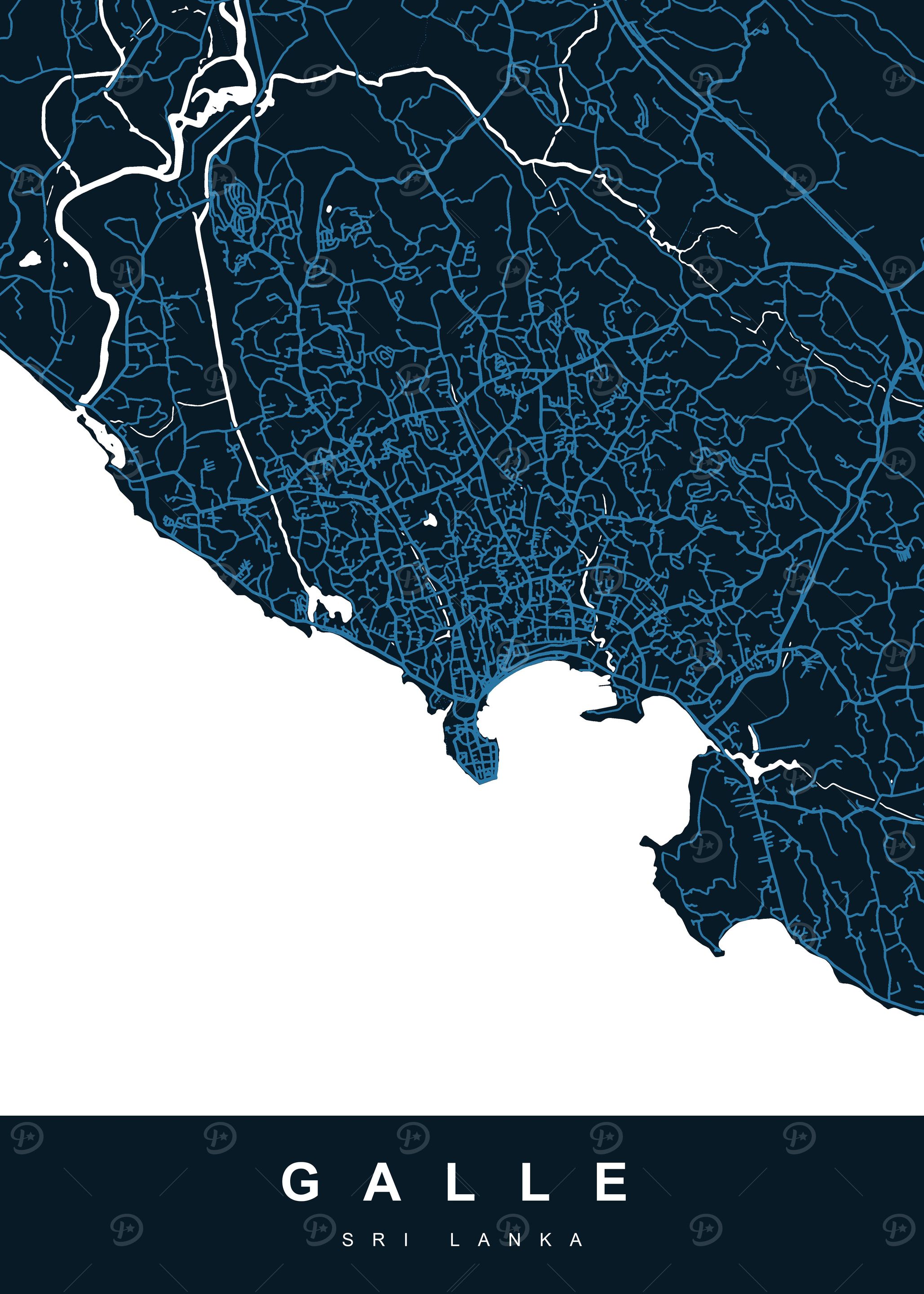 GALLE City Map Sri Lanka