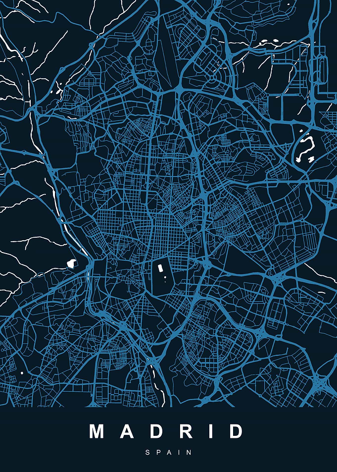 Madrid City Map Spain