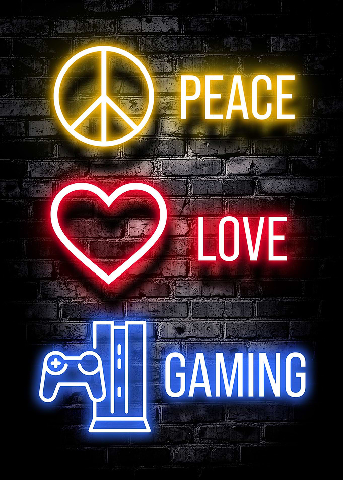 peace love gaming quote