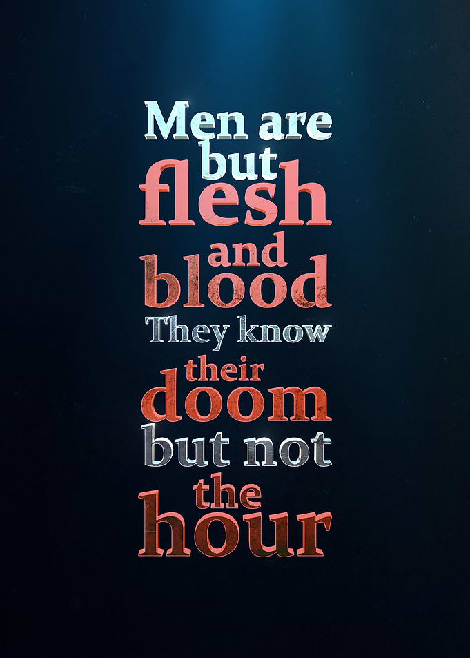 Men are flesh and blood