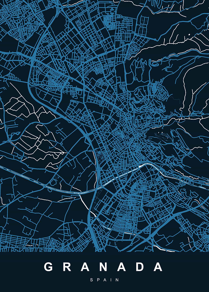 Granada City Map Spain