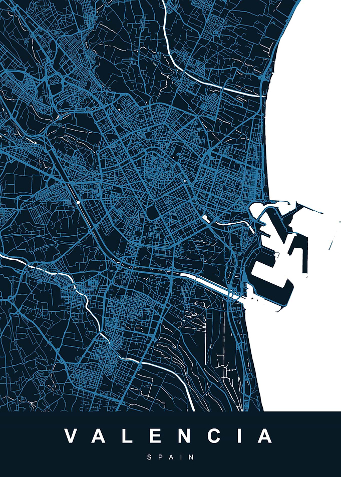 VALENCIA City Map Spain