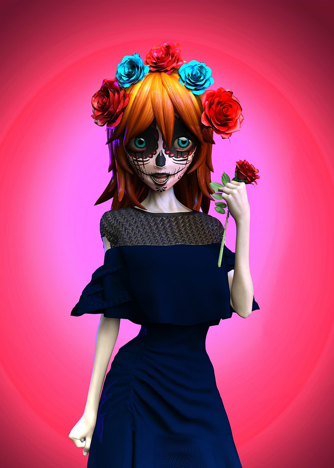 Beautiful sugar skull