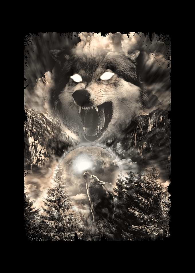Howling Wolf Moon Mountain