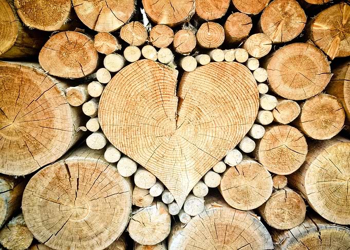 Wooden Love Heart Tree
