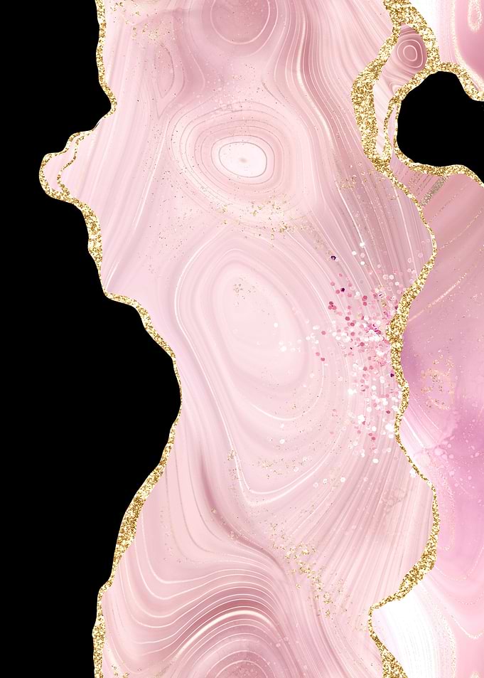 Pink Gold Glitter Agate 02