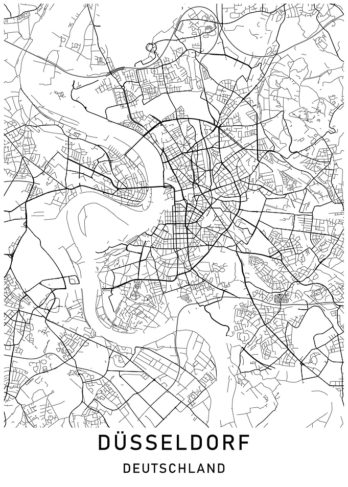 Dusseldorf Map Germany
