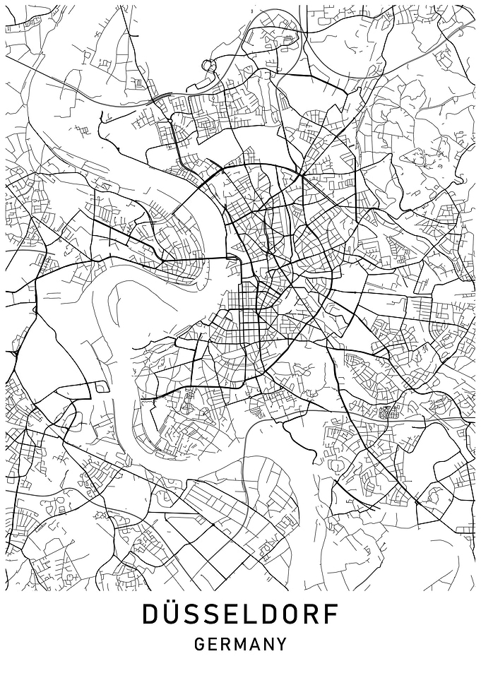 Dusseldorf Map Germany
