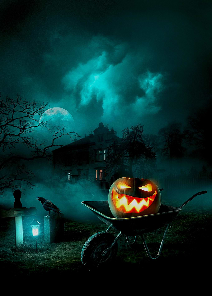 Pumpkin at a Graveyard
