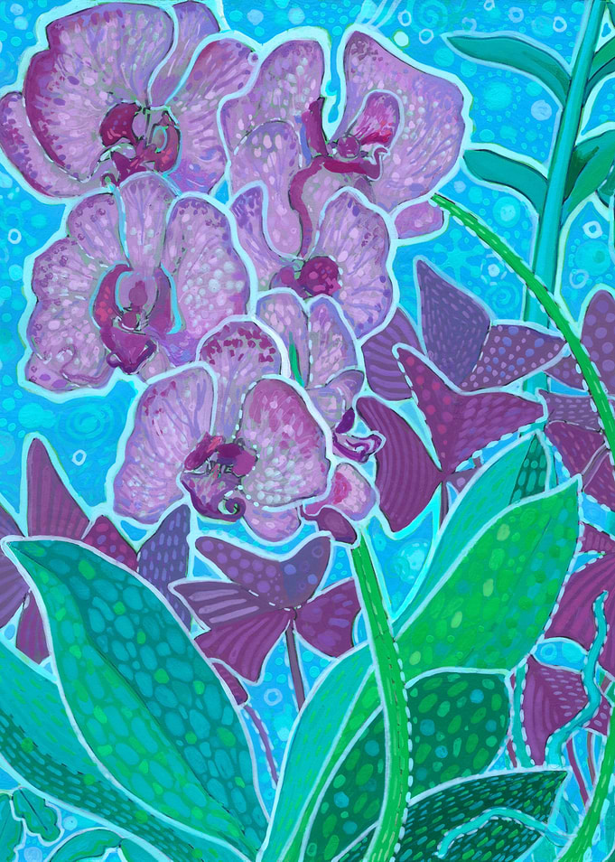 Orchid Flowers Floral Art