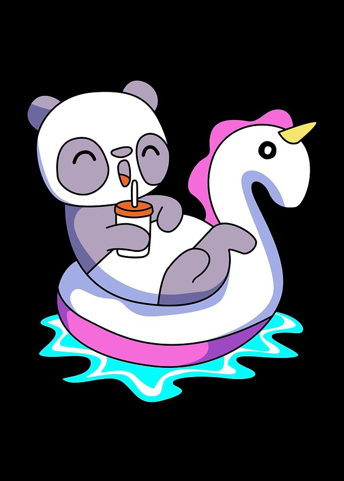 Pool Party Panda