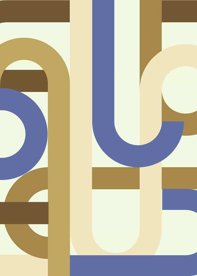 Abstract vintage geometric